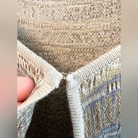 Peruvian connection pointelle knit long cardigan 100% Pima cotton lightweight - Picture 4 of 8